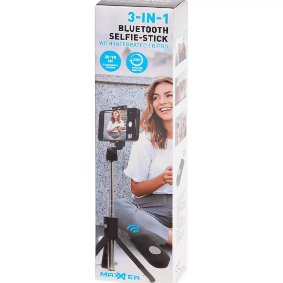 Lab31 Multimedia Accessoires>Maxxter 3-In-1 Bluetooth-Selfiestick